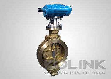 Τριπλό Offset Χάλκινο C95500 Βαλβίδα πεταλούδας Διπλή εκκεντρική πλάκα με φτερό