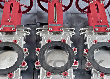 Μέσα από το αγωγό Slurry Knife Gate Valves με κατώτατο κάλυμμα και πύλες εξάτμισης